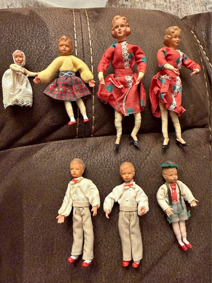 Vintage 4” GERMAN Caco Posable Dolls Bendy