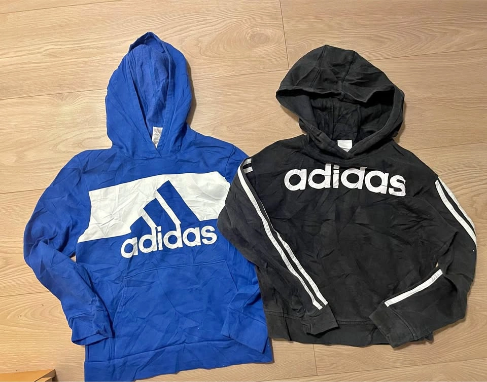 Adidas Hoodies Blue and Black M (kids 10/12)