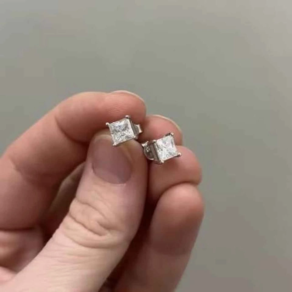 Moissanite Stud Earrings 2ct - photo 2