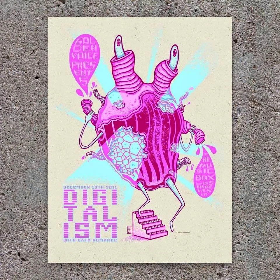 2011 Digitalism with Data Romance Concert Poster