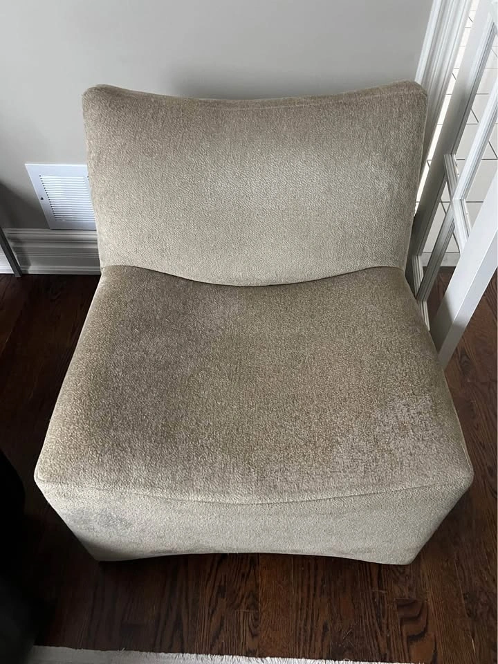 Tan Armless Club Chair - photo 3