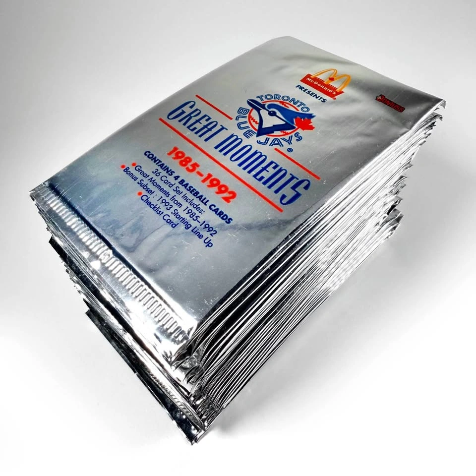 35x SEALED 1993 McDonald’s Blue Jays Great Moments Foil Packs