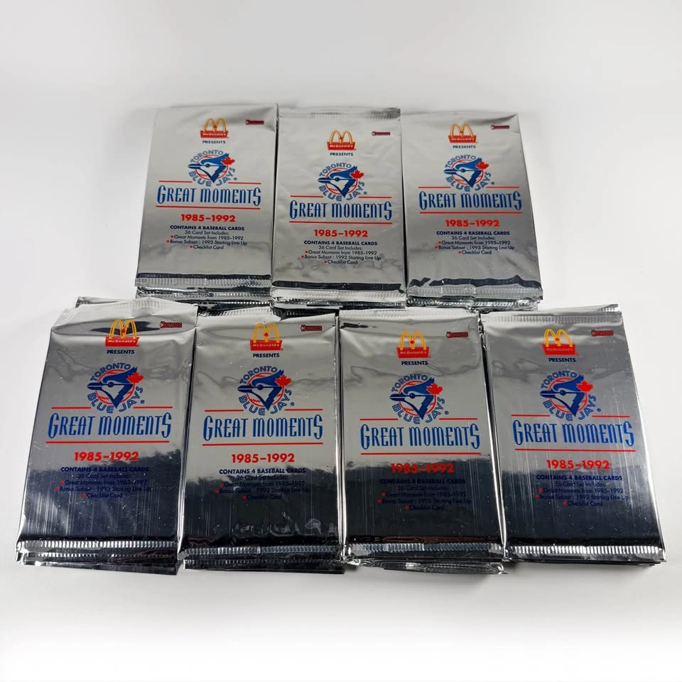 35x SEALED 1993 McDonald’s Blue Jays Great Moments Foil Packs - photo 2
