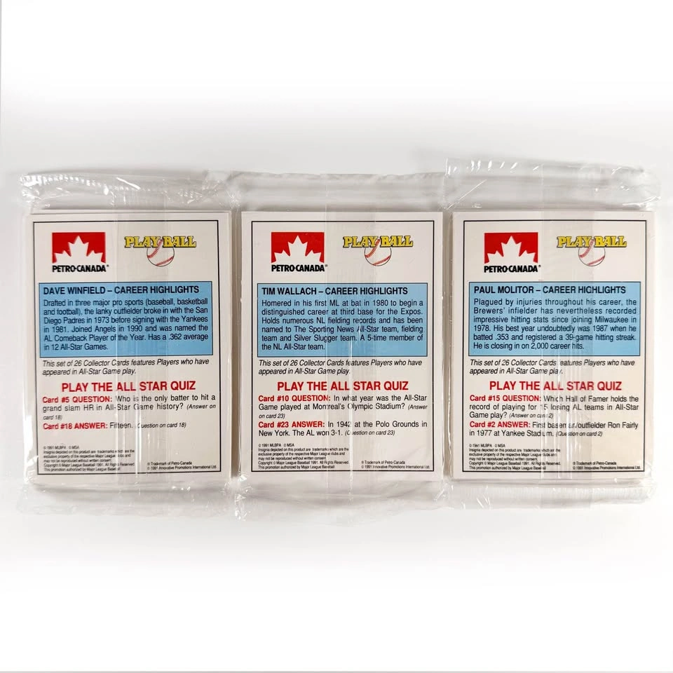 3x SEALED 1991 Petro-Canada All Star Fanfest Packs - photo 3