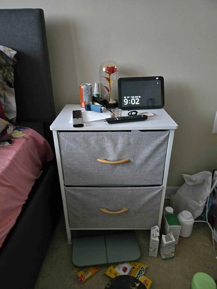 2 Bedside Tables with Storage - $20 Each