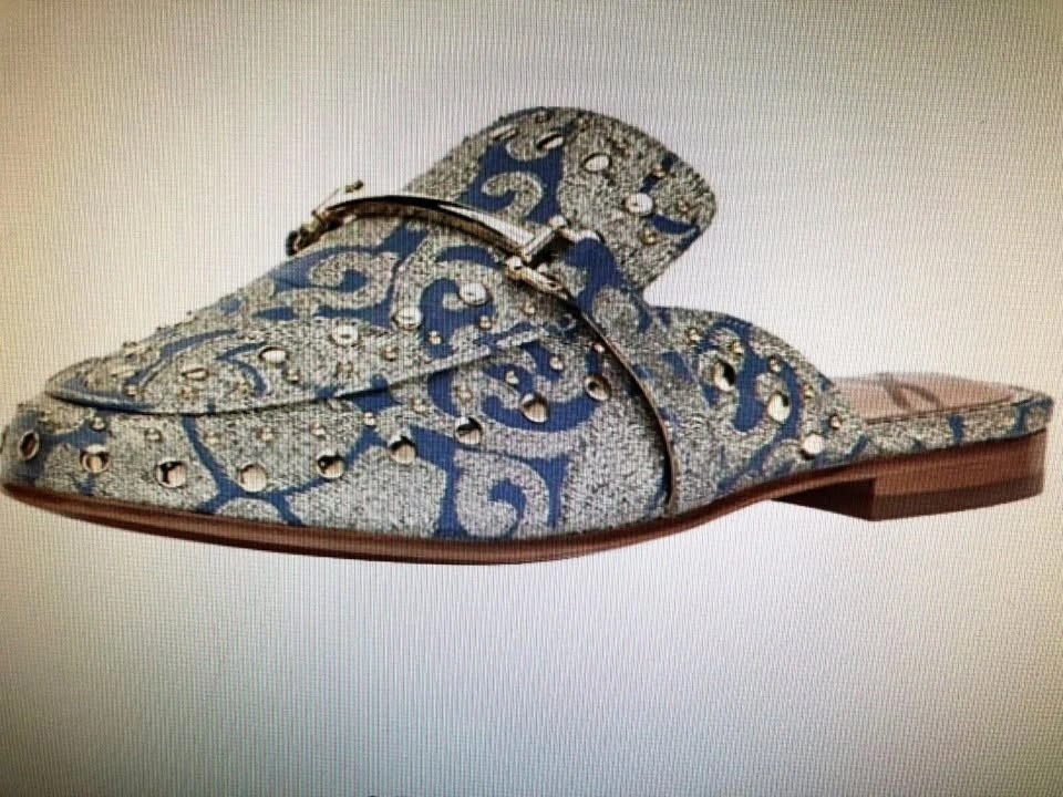 Sam Edelman Women's Marilyn Blue/Gold Mule