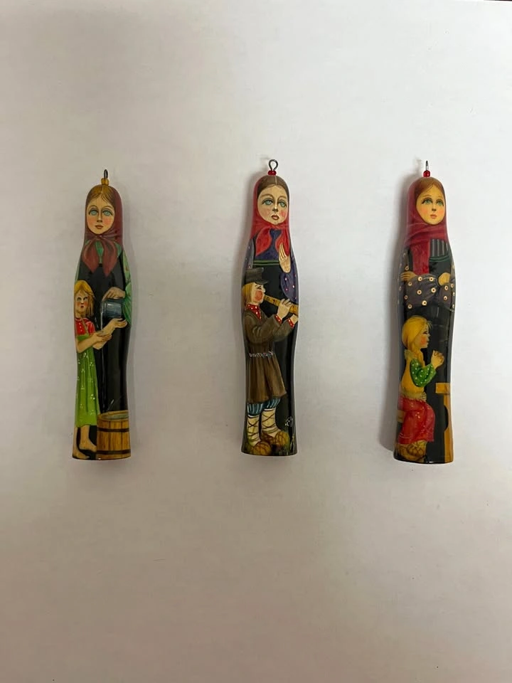 Vintage Russian Dolls (Matreshka) Necklaces