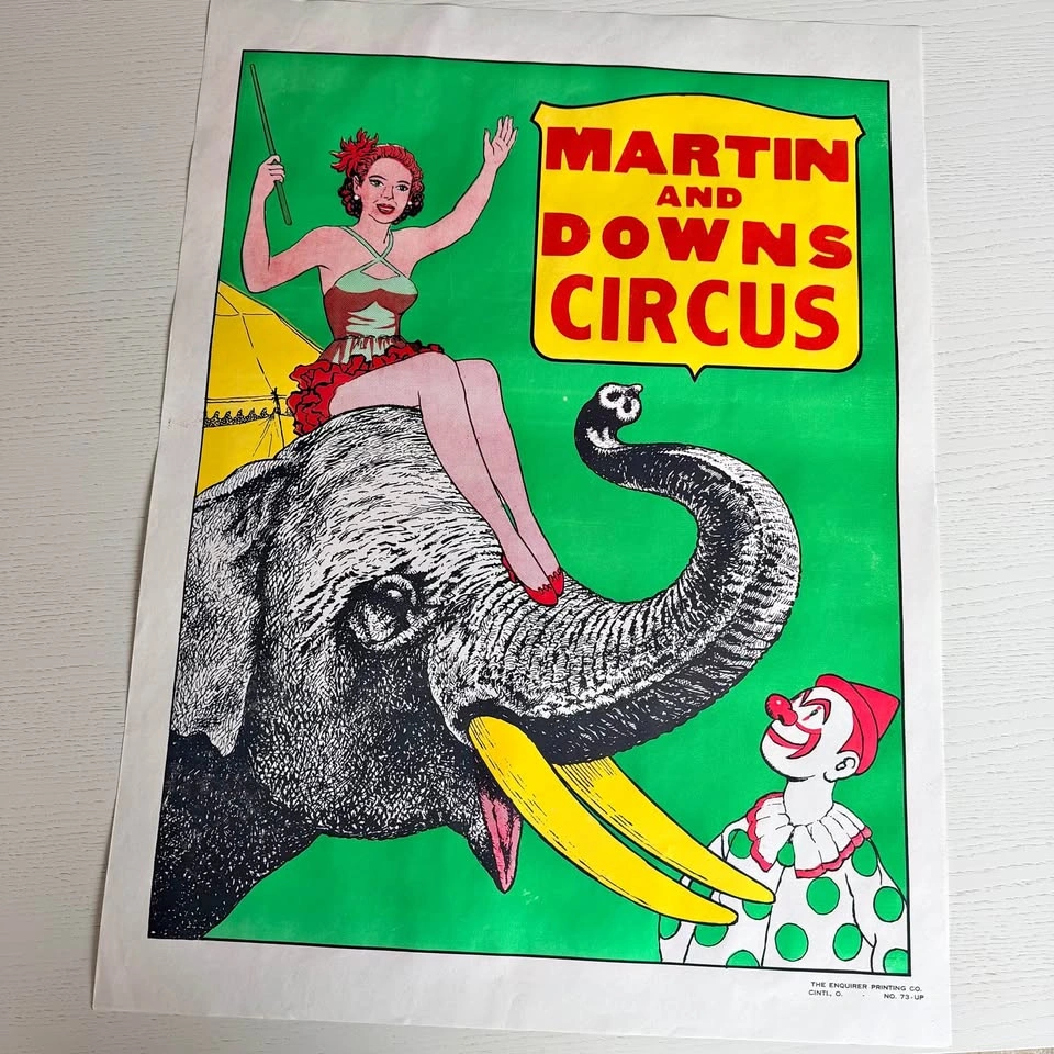 1960’s Martin and Downs Circus Poster