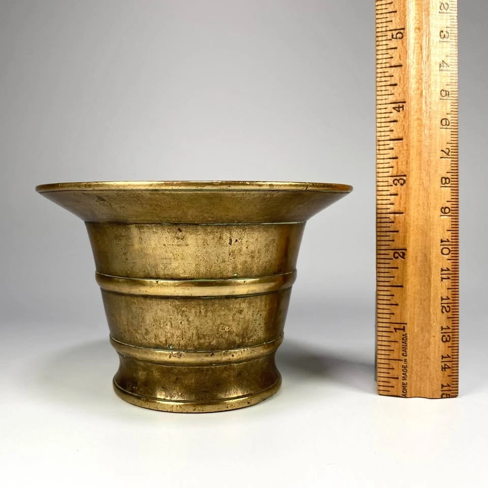 Antique Brass Mortar & Pestle - photo 5