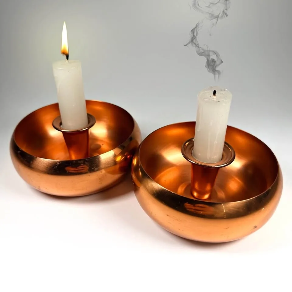 Vintage Coppercraft Guild Candle Holders