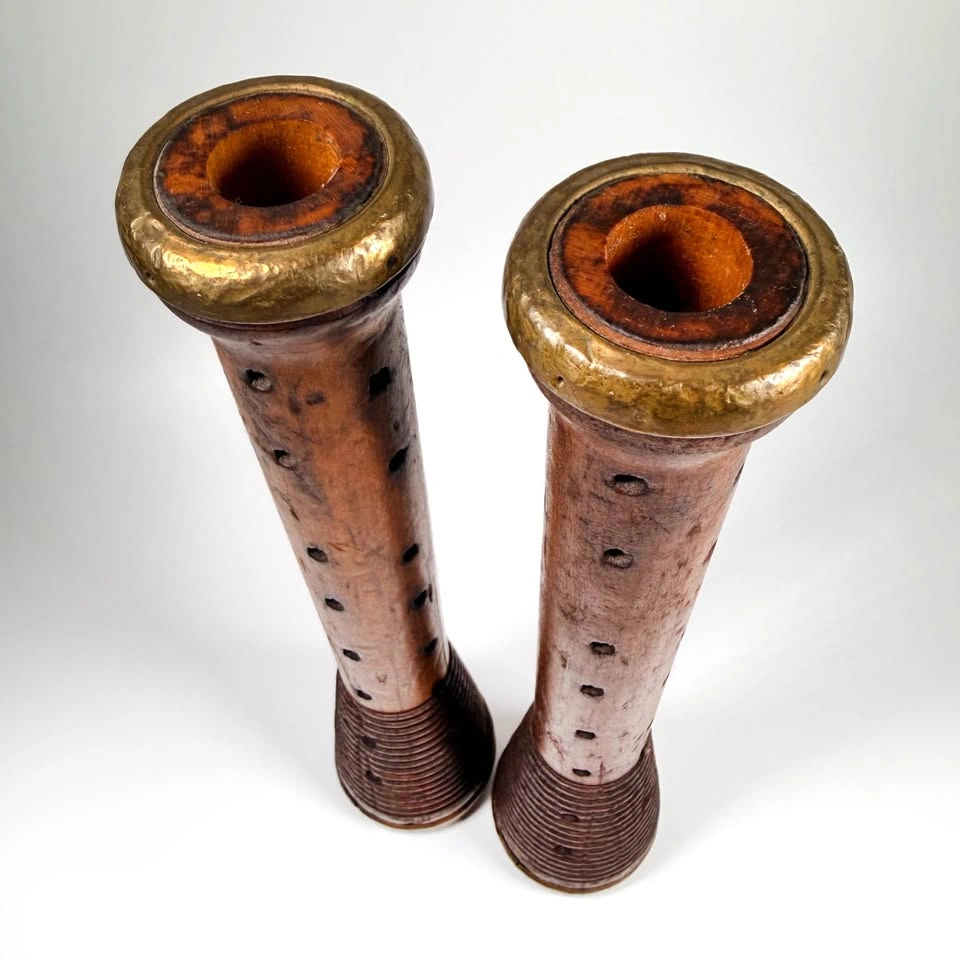 Vintage Industrial Spool Candle Holders - photo 2