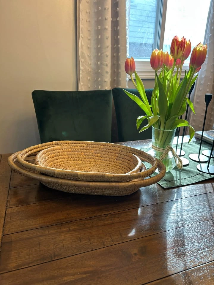 Set of 2 Oval Decorative Woven Trays - photo 3