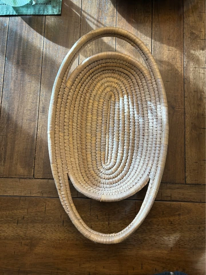 Set of 2 Oval Decorative Woven Trays - photo 5
