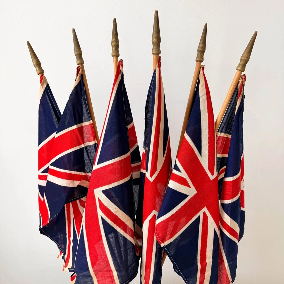 6x Vintage Union Jack Parade Flags - photo 2