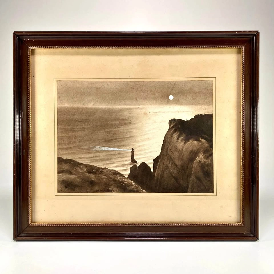 Vintage Framed Seascape Art