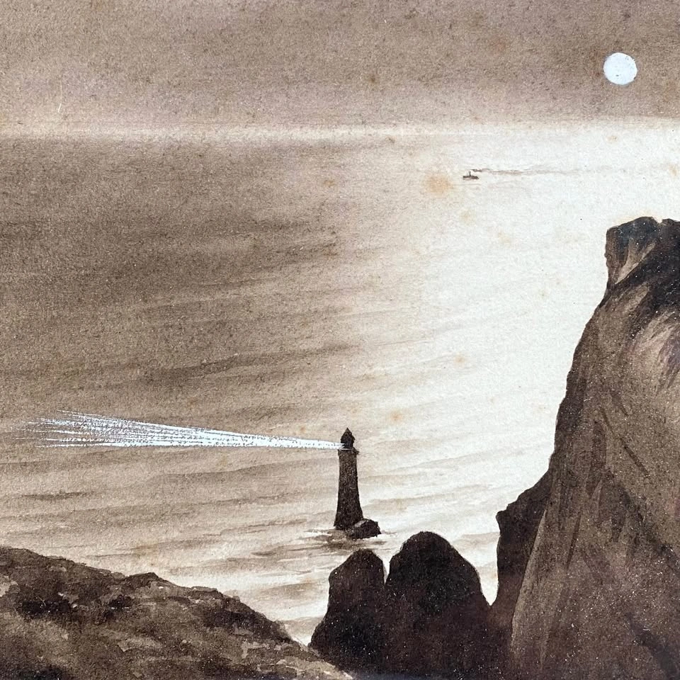 Vintage Framed Seascape Art - photo 2