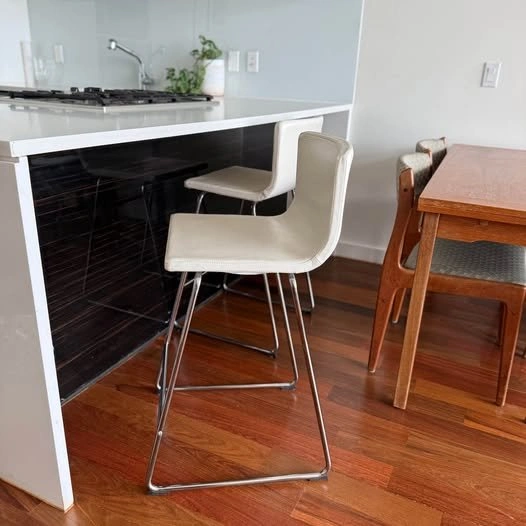 IKEA BERNHARD Leather Counter Stools — Pair — Williamsburg - photo 2