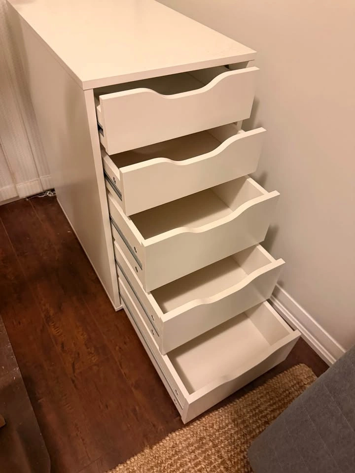 5 Drawer Cabinet, Nightstand, Storage - photo 2