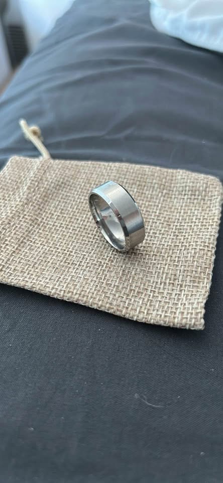 Men’s Size 10 Steel Wedding Band - photo 2