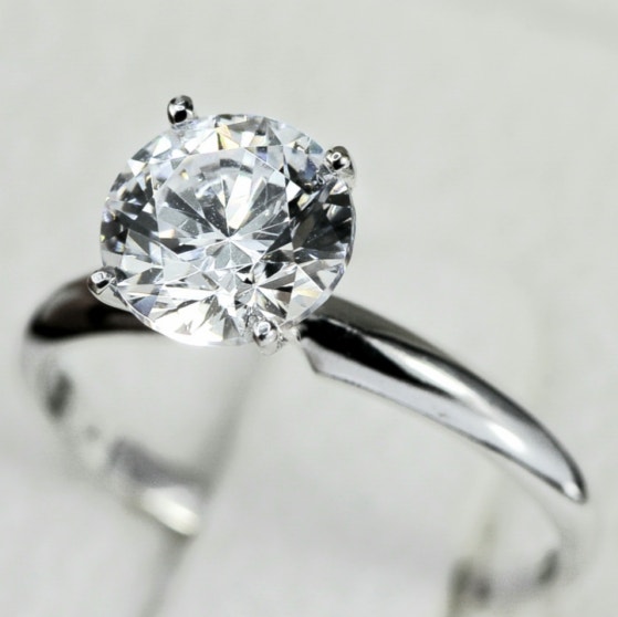 Lab Created Diamond Wedding Engagement Ring Set - photo 5