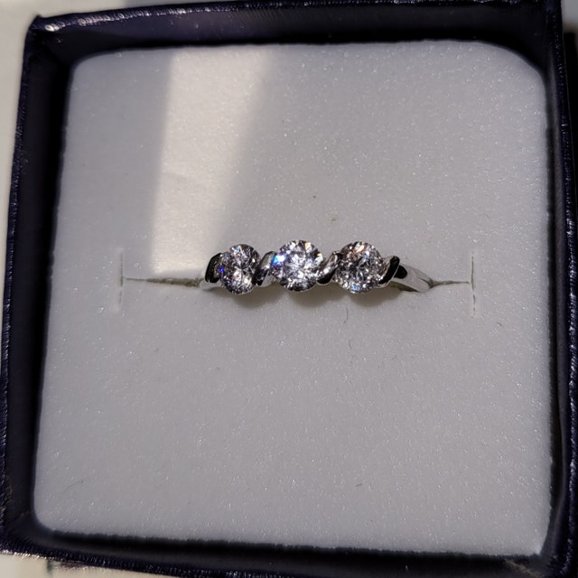 Swarovski Yellow Gold Diamond Wedding Bridal Engagement Rings - photo 4