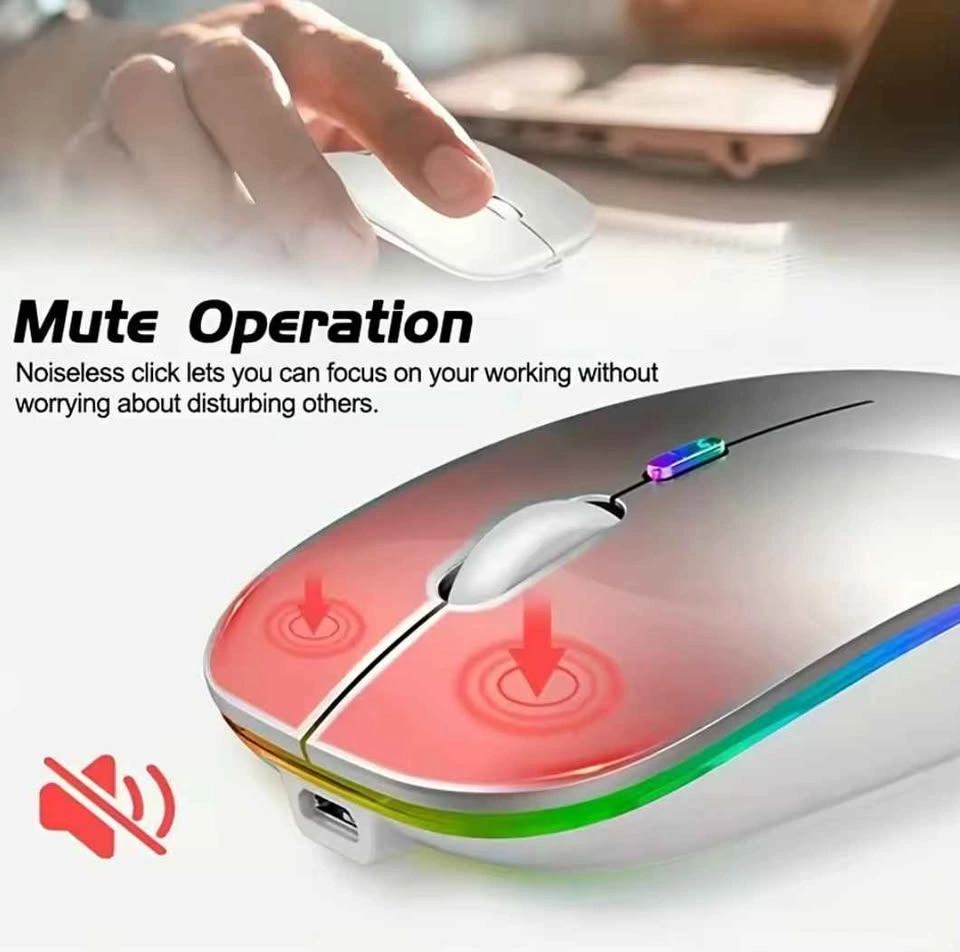 Ergonomic, Wireless, Bluetooth 2.4G Rechargeable LED Mouse - photo 3