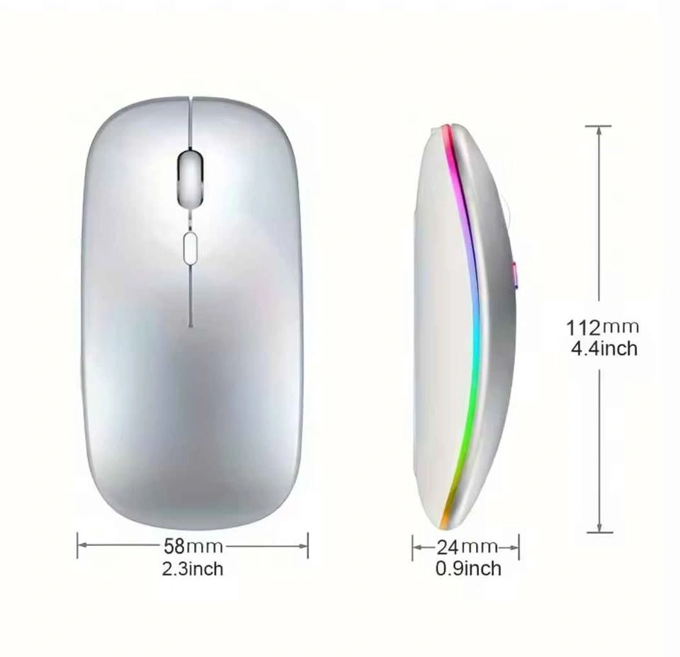 Ergonomic, Wireless, Bluetooth 2.4G Rechargeable LED Mouse - photo 5