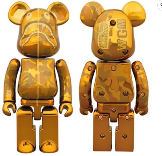 Bearbrick Medicom BAPE Superalloy Chogokin 200% Gold