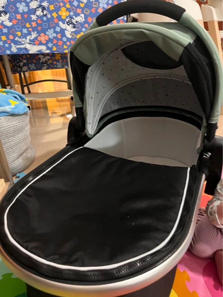 Mockingbird Bassinet Carrycot Black and Green - photo 2