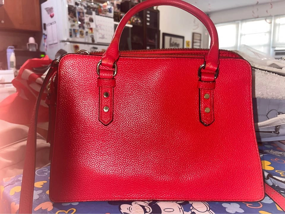 Kate Spade Red Leather Satchel Handbag - photo 2