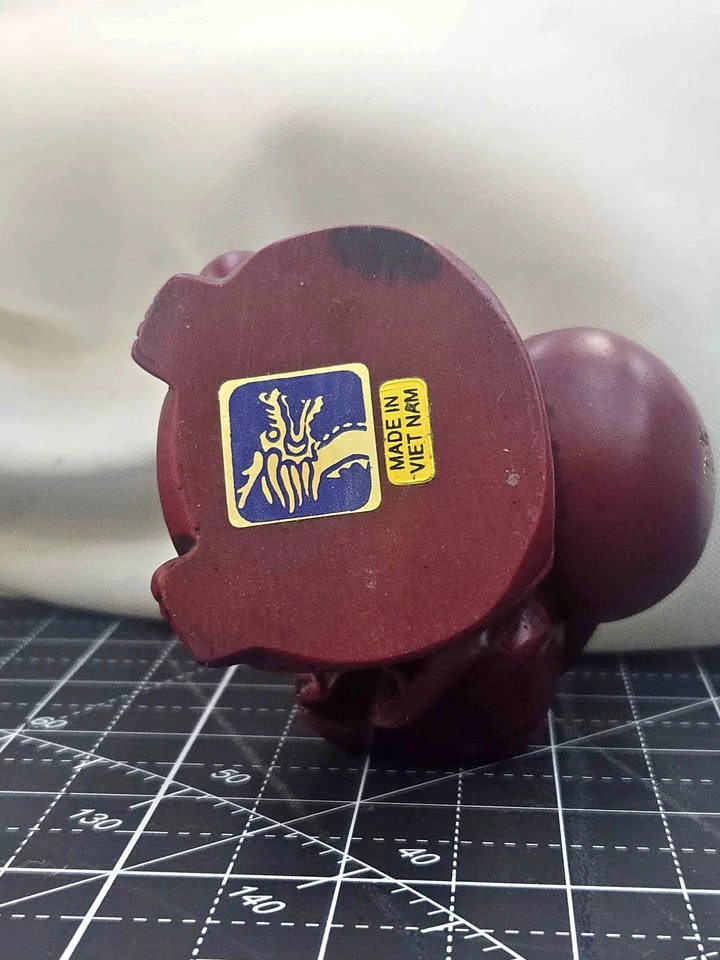 Vintage Red Resin Laughing Buddha Figurine 4" Tall