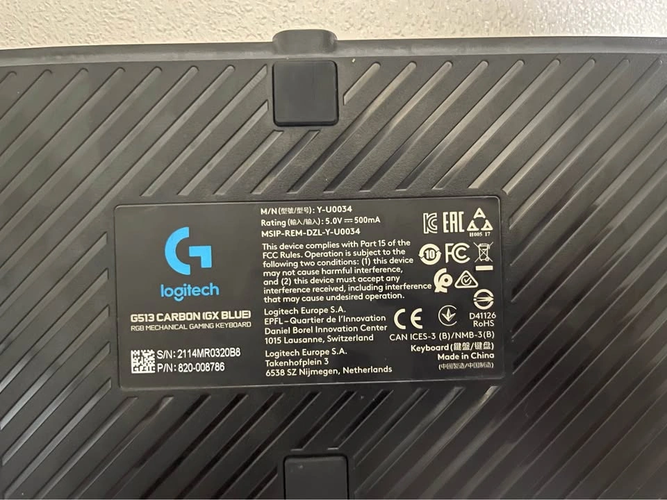 Logitech G513 Carbon RGB Mechanical Keyboard (GX Blue) - photo 2
