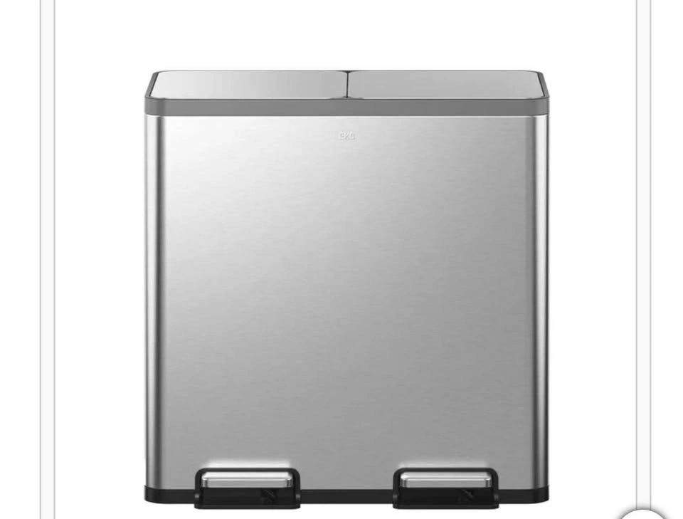 EKO 42L+42L Dual Compartment Stainless Steel Step Can - photo 2
