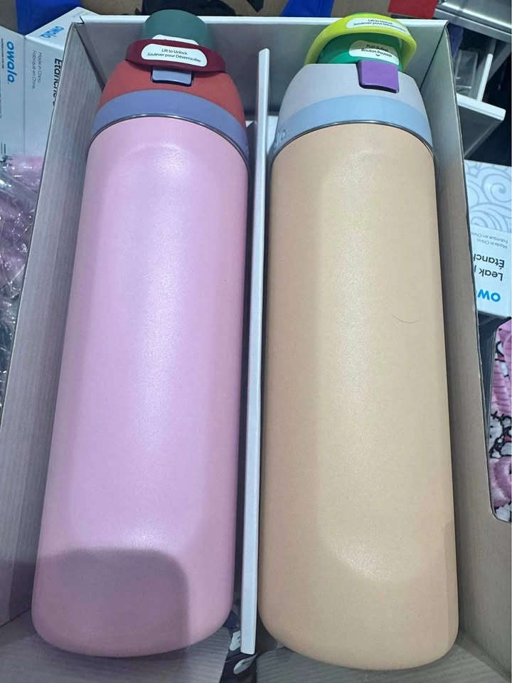 Owala FreeSip Water Bottles 2-Pack Pink & Tan