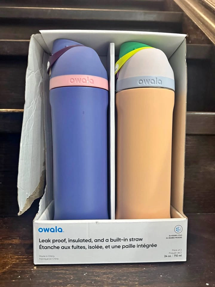 Owala Water Bottles 2-Pack 24oz Insulated w Straw