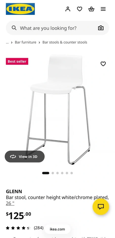 2 Bar Stools - White Chrome plated - photo 5