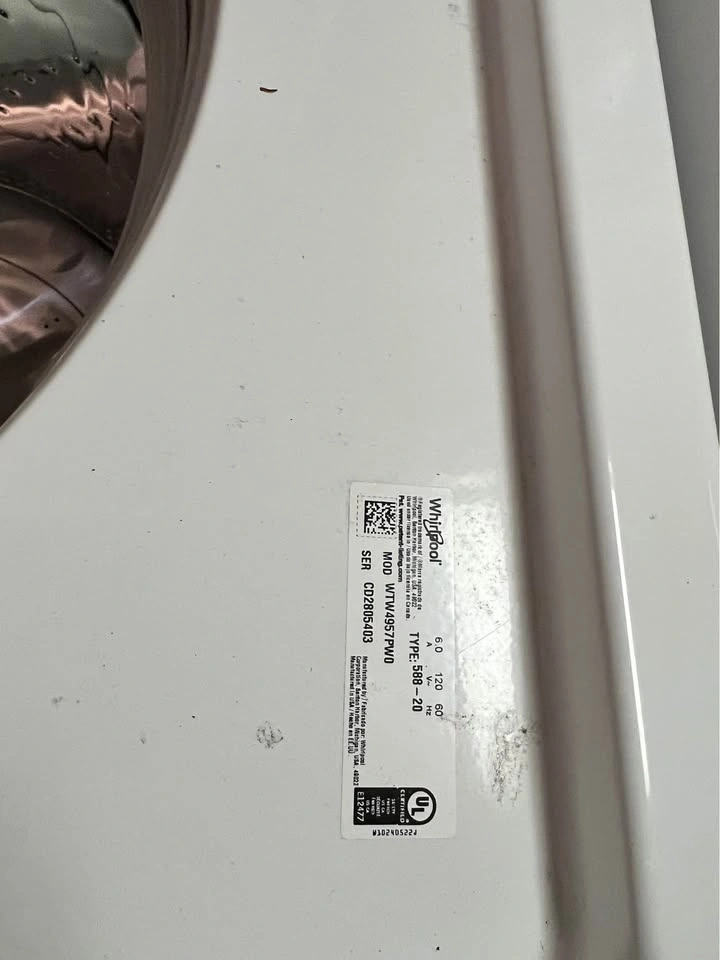 Whirlpool Washer 3.9 cu/ft - photo 2