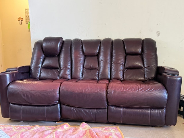 Leather Power Recliner Sofa Set - 5 Seater - photo 4