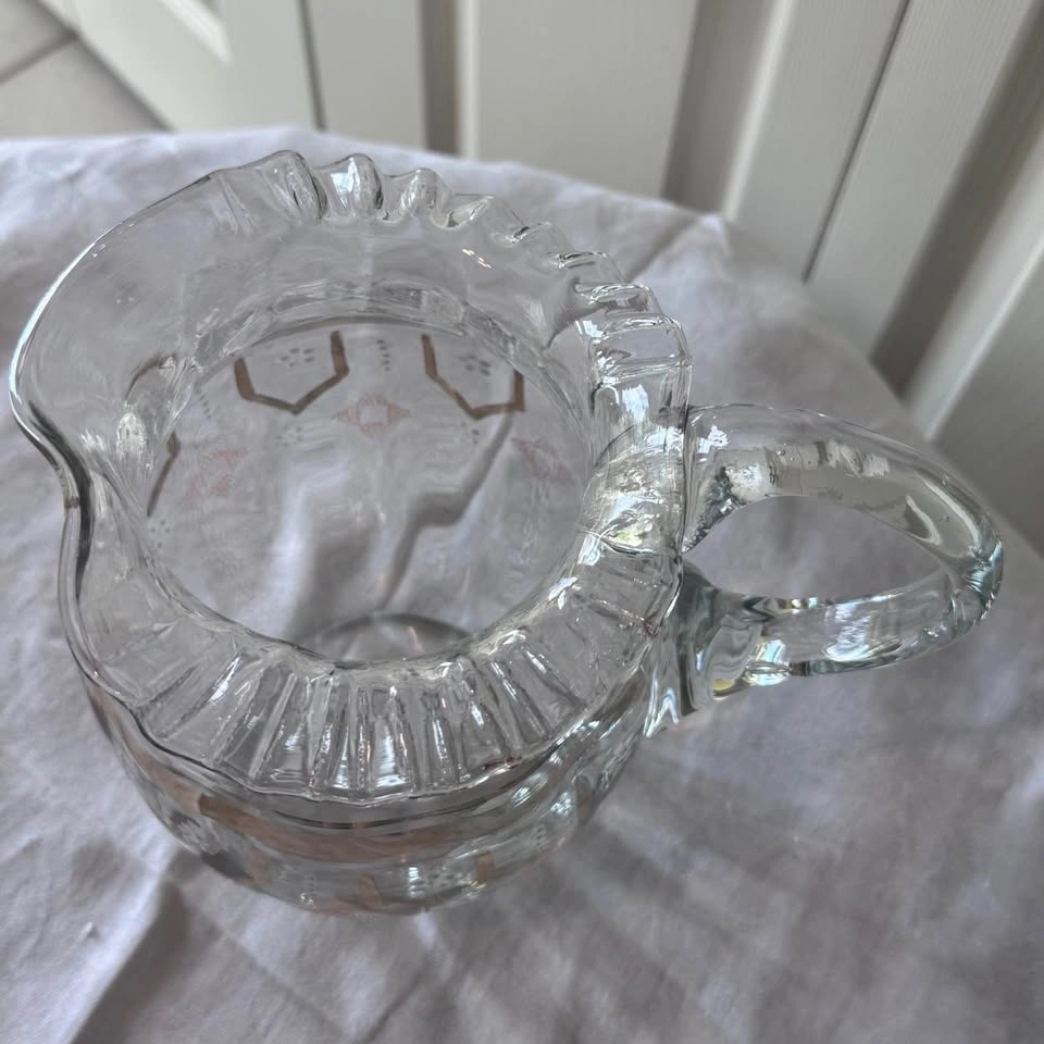 Victorian Hand Blown Hand Painted Enamel Glass Pitcher - photo 5
