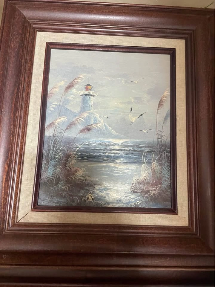 $20 ea/ both $30 original paintings 12x16” sailboat lighthouse - photo 4