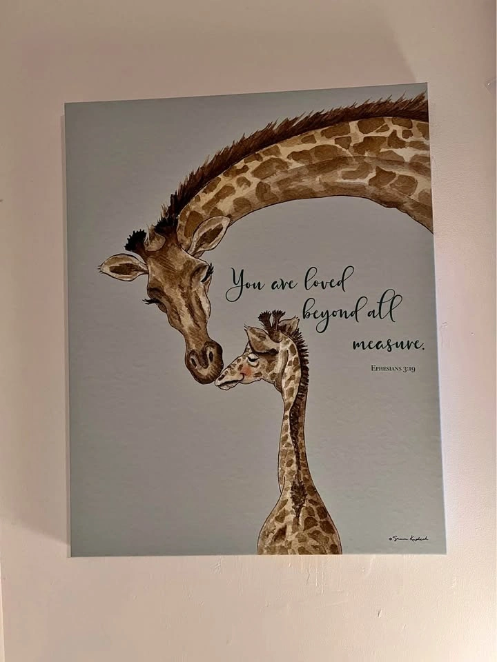 Giraffe Canvas Print for Nursery/Kids Room