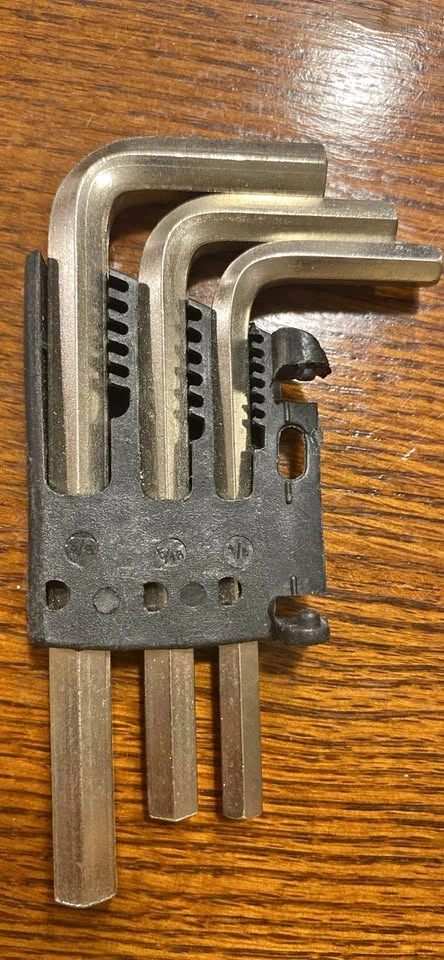 Hex key set 3/8 5/16 1/4 inch