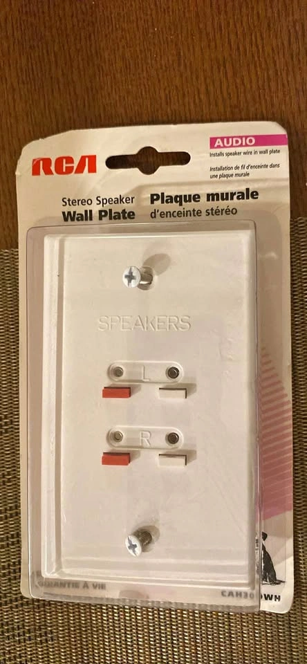 RCA Stereo Speaker Wall Plate CAH300WH