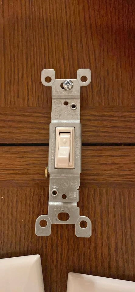 Leviton white single-pole light switch