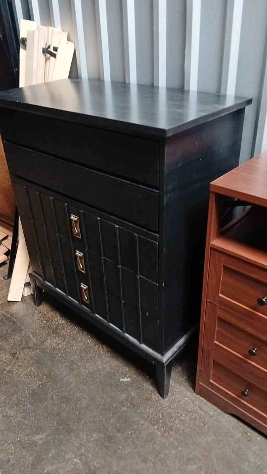 Black antique dresser