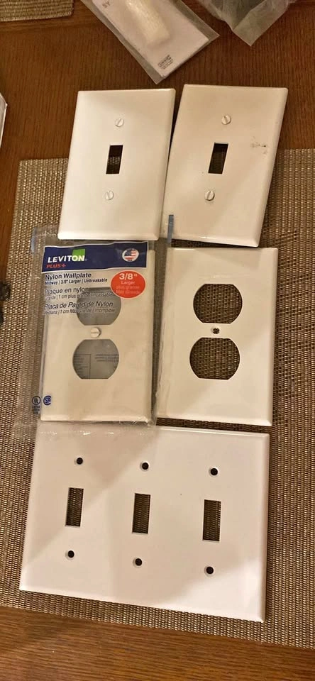 Leviton White Nylon Wall Plates - Switch & Outlet Covers