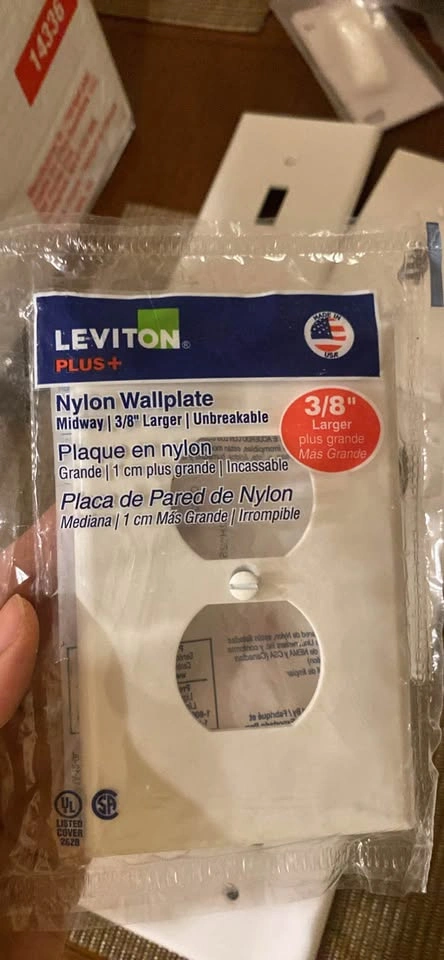Leviton White Nylon Wall Plates - Switch & Outlet Covers - photo 2