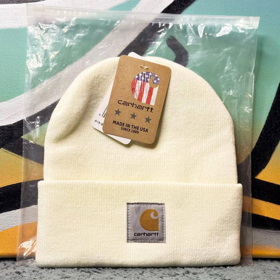Carhartt USA Knit Beanie Hat | Cream / Off White | Brand New