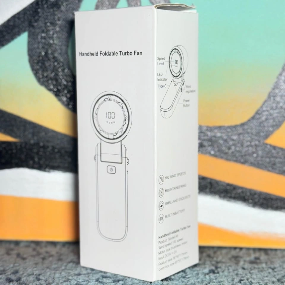 Handheld Foldable Turbo Fan | Rechargeable | Portable Mini Fan - photo 2