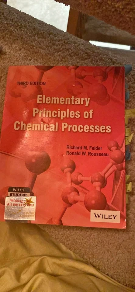 Elementary Principles of Chemical Processes Textbook Third Editi